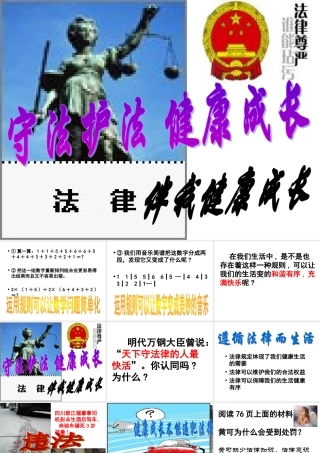 七年级政治法律伴我们健康成长 七年级政治下：第八课 法律护我成长 课件人教版新课标