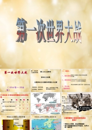 九年级历史上册 第21课 第一次世界大战课件 新人教版 课件