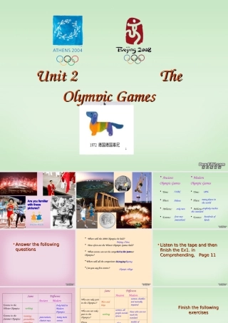 Unit2 The Olympic Games 新课标 人教版 必修2 课件