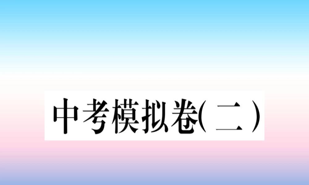 九年级历史下册 中考模拟卷(二)习题课件 新人教版 课件