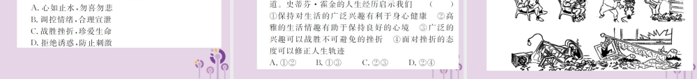 中考道德与法治总复习 七下 第七单元 心中拥有灿烂阳光课件