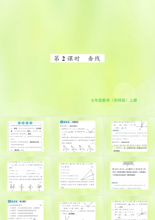 七年级数学上册 第5章 相交线与平行线 5.1 相交线 第2课时 垂线习题课件 (新版)华东师大版 课件