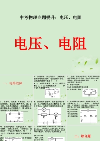 中考物理 专题提升 电压电阻课件