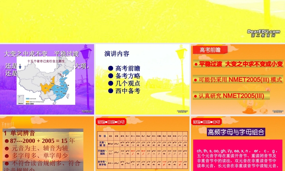 NMET备考之我见 英语教学探讨 课件