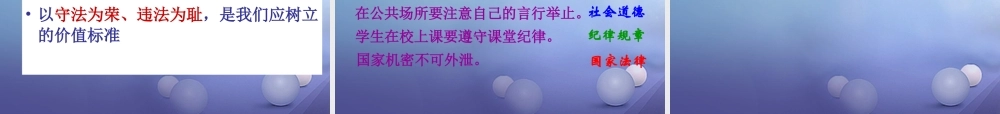(秋季版)七年级道德与法治上册 第四单元 向上吧，时代少年 4.3 生活在法治时代 第1框 走进法律课件 粤教版 课件