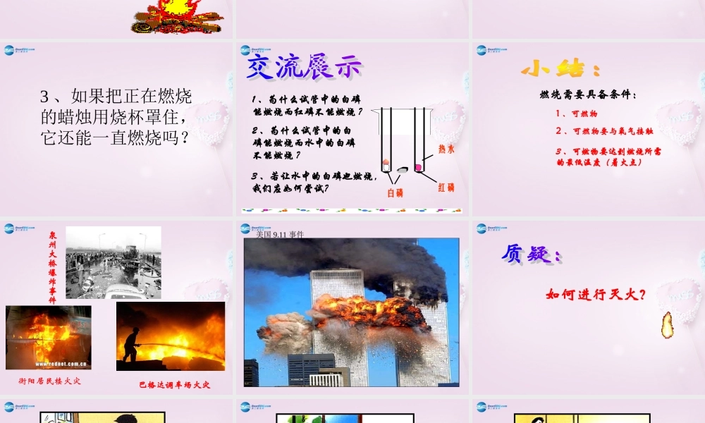 九年级化学上册(第七单元 课时1 燃烧和灭火)课件6 新人教版 课件