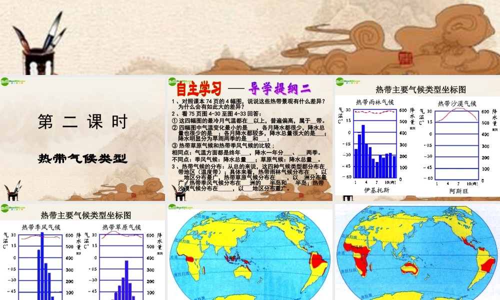 七年级地理上册 第四章第四节热带气候类型课件 湘教版 课件