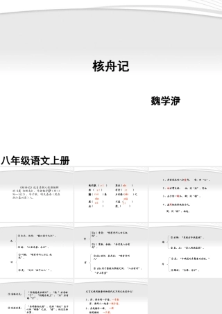(课件直通车)八年级语文上册 核舟记2课件 人教新课标版 课件