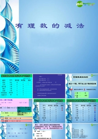 七年级数学上册 (有理数的减法)课件 人教新课标版 课件