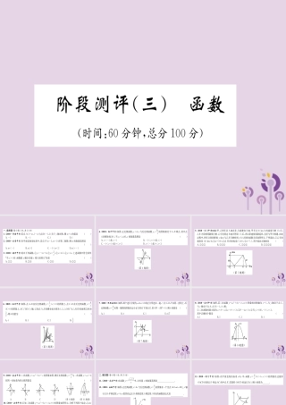 中考数学总复习 阶段测评(3)函数课件