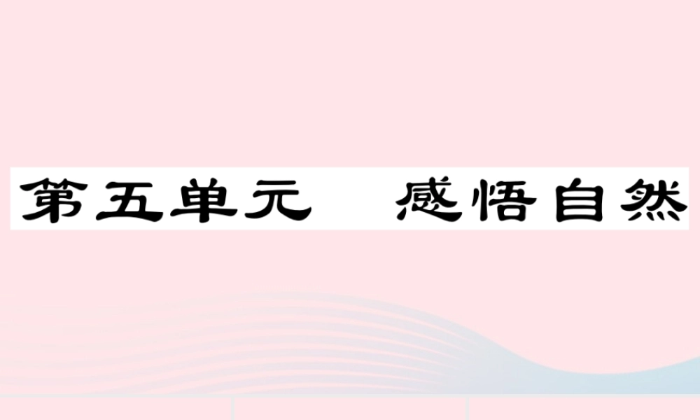 (通用版)文下册 第五单元单元阅读指导习题课件 新人教版 课件