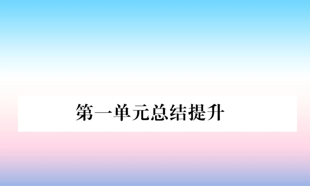 九年级历史下册 第1单元 殖民地人民的反抗与资本主义制度的扩展总结提升自主学习课件 新人教版 课件