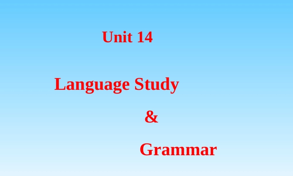 unit14(grammar) 湖北省高二英语下学期Unit14 Freedom fighters全单元课件 人教版 湖北省高二英语下学期Unit14 Freedom fighters全单元课件 人教版