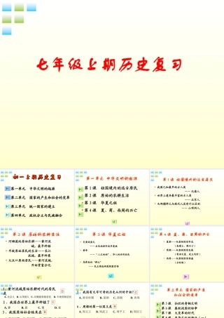 七年级历史上学期复习与测试 课件 人教新课标版 课件