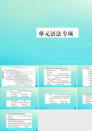 (河南专版)九年级英语全册 Unit 6 When was it invented单元语法专项习题课件 (新版)人教新目标版 课件