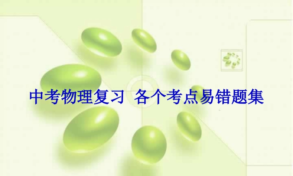 中考物理复习 各个考点易错题集 试题