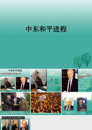 九年级历史下册 第13课(动荡的中东地区)中东和平进程课件 新人教版 010634