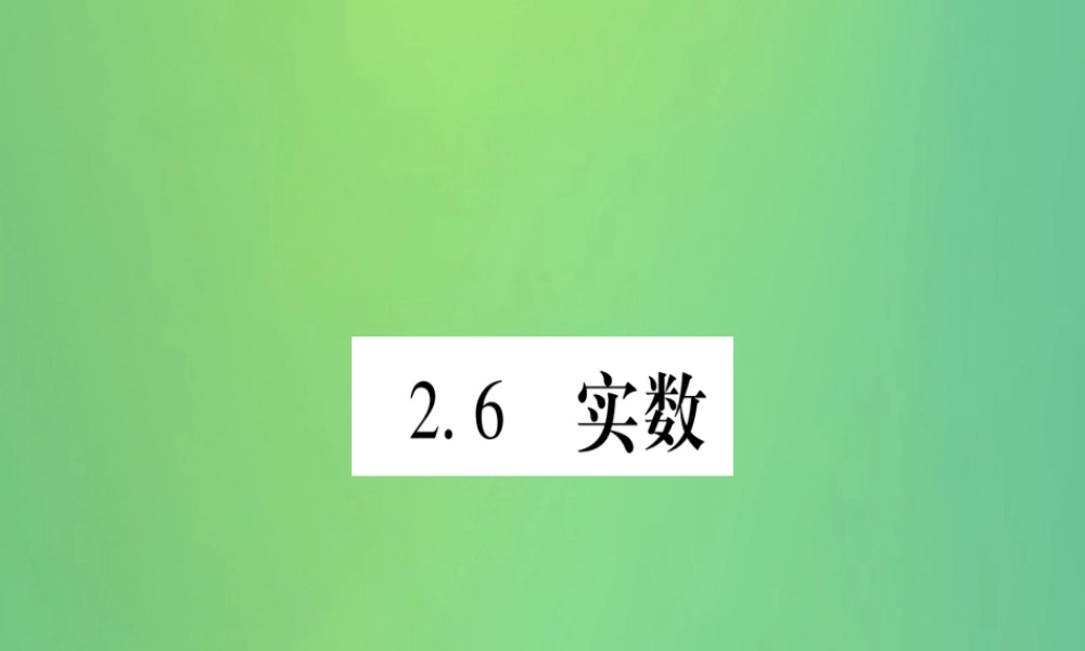 (江西专用)八年级数学上册 第2章 实数 2.6 实数作业课件 (新版)北师大版 课件