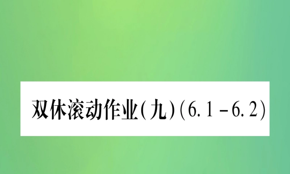 (江西专用)八年级数学上册 双休滚动作业(九)作业课件 (新版)北师大版 课件