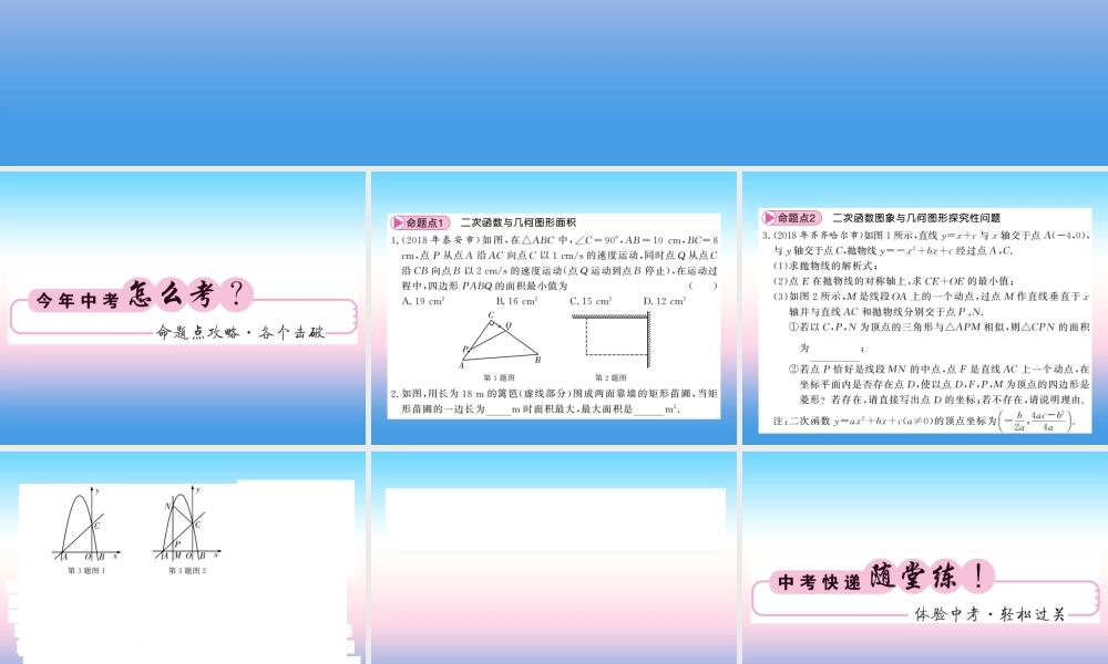 (课标版通用)中考数学一轮复习 第3章 函数及其图像 第13节 第2课时习题课件