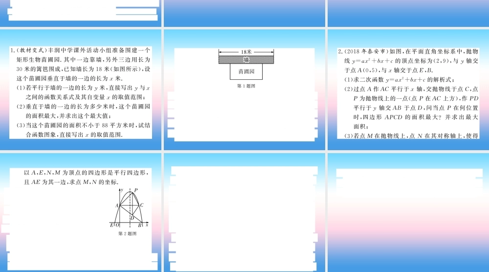 (课标版通用)中考数学一轮复习 第3章 函数及其图像 第13节 第2课时习题课件