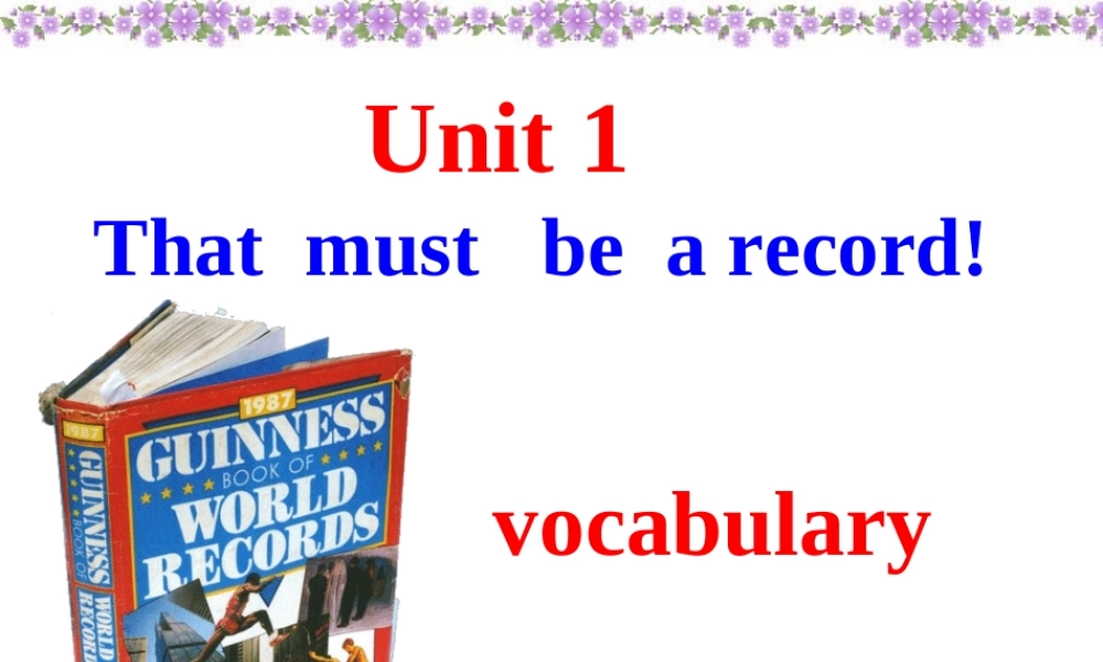 Unit1 Lvocabulary课件示例 人教版 课件