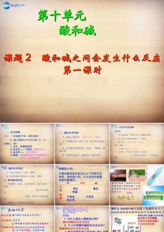 九年级化学下册 第十单元 课题2 酸和碱的中和反应课件 (新版)新人教版 课件