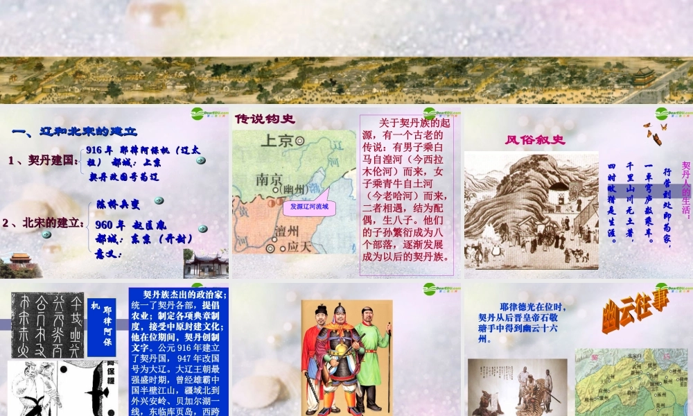 七年级历史下册 辽宋夏金的和战课件 中图版 课件