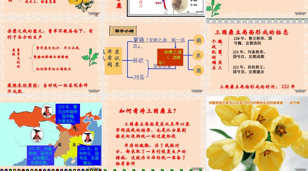七年级历史上册第18课三国演义课件 人教版 课件
