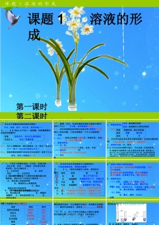九年级化学下册 第九单元课题1溶液的形成课件 人教新课标版 课件