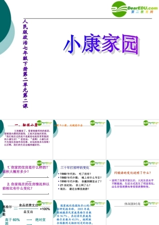 七年级政治(小康家园)小康家园课件人民版 课件