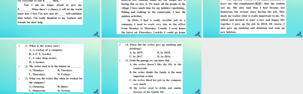 (河南专版)九年级英语全册 Unit 4 I used to be afraid of the dark(第2课时)习题课件 (新版)人教新目标版 课件