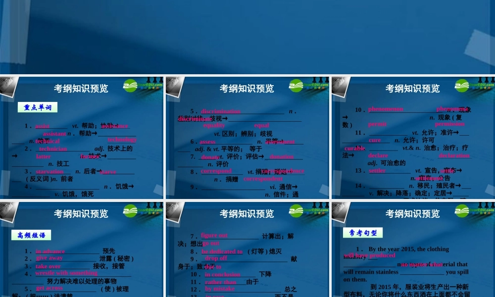 (优化方案)高考英语一轮复习 unit 北师大版选修7 课件