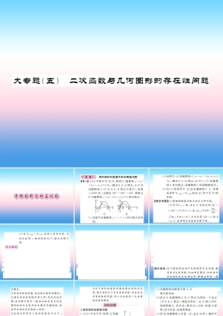 (课标版通用)中考数学总复习 第三轮 大专题突破 挑战满分 大专题(七)习题课件