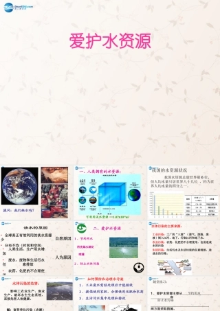 九年级化学上册 第四单元 课题1 爱护水资源课件3 (新版)新人教版 课件