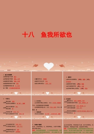 中考语文 第一篇 课内重点文言文梳理十八 鱼我所欲也讲解课件