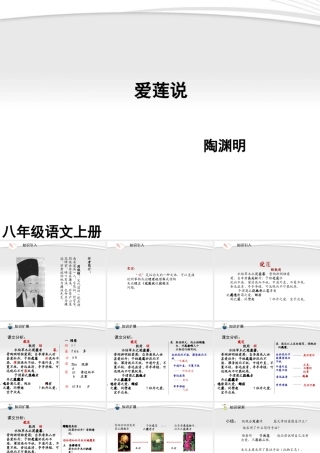 (课件直通车)八年级语文上册 爱莲说课件1 人教新课标版 课件