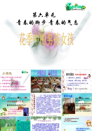 七年级政治下册 把握青春珍爱友谊(自己)课件 鲁教版 课件