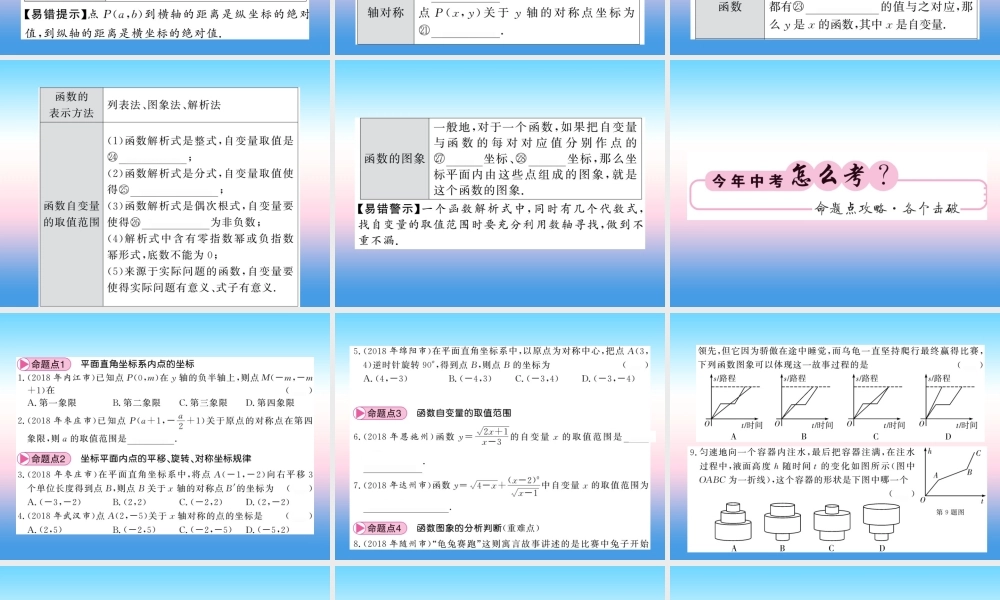 (课标版通用)中考数学一轮复习 第3章 函数及其图像 第9节习题课件