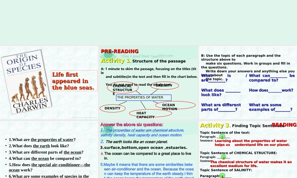 unit13(reading) 湖北省高二英语下学期Unit13The water planetw全单元课件 人教版 湖北省高二英语下学期Unit13The water planetw全单元课件 人教版