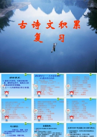 中考语文复习课件 古诗文积累 课件