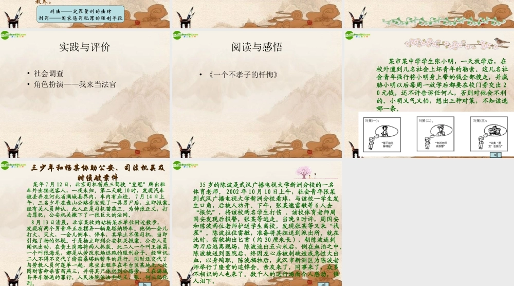 七年级政治下册(法律 雷池 不可越)课件 粤教版 课件