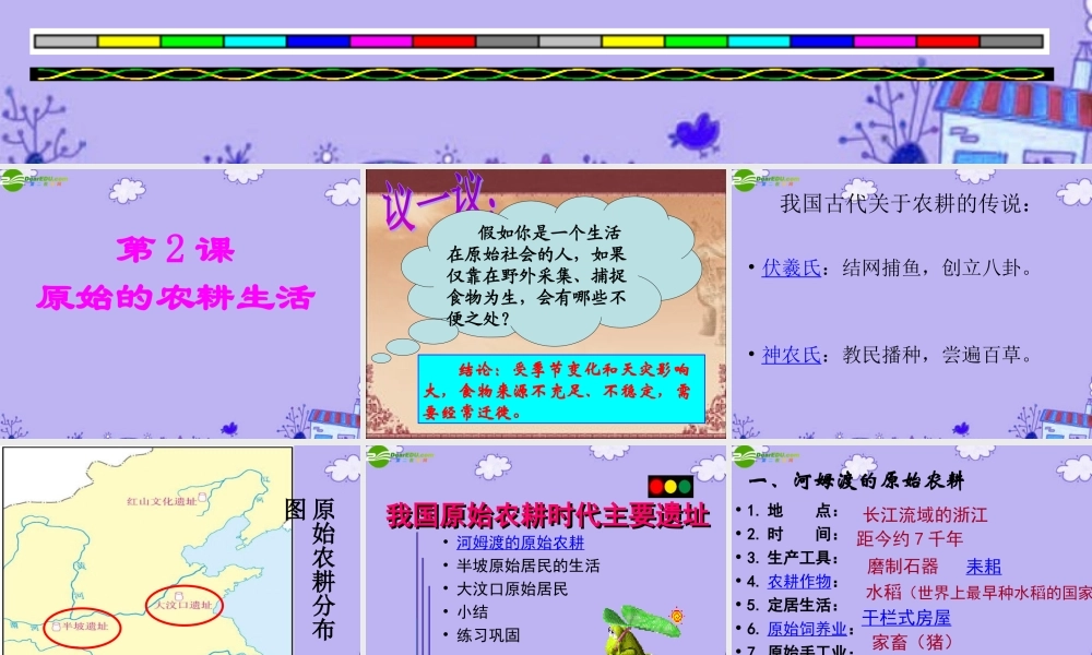 七年级历史上册 第2课原始的农耕生活课件 人教新课标版 课件