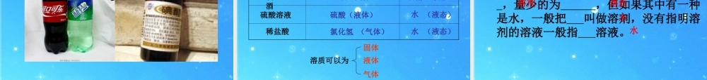 九年级化学下册 第九单元 溶液 课题1 溶液的形成课件 人教新课标版 课件