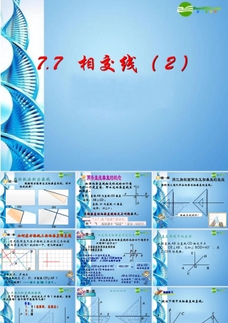 七年级数学上册 7.7相交线(2)课件 浙教版 课件