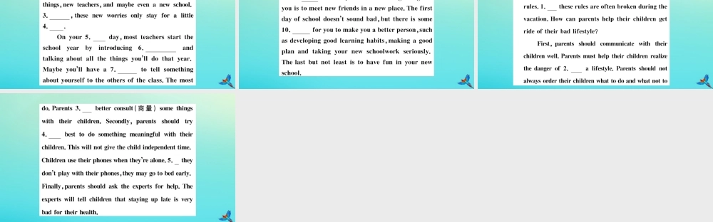 (河南专版)九年级英语全册 Unit 7 Teenagers should be allowed to choose their own clothes(第3课时)习题课件 (新版)人教新目标版 课件