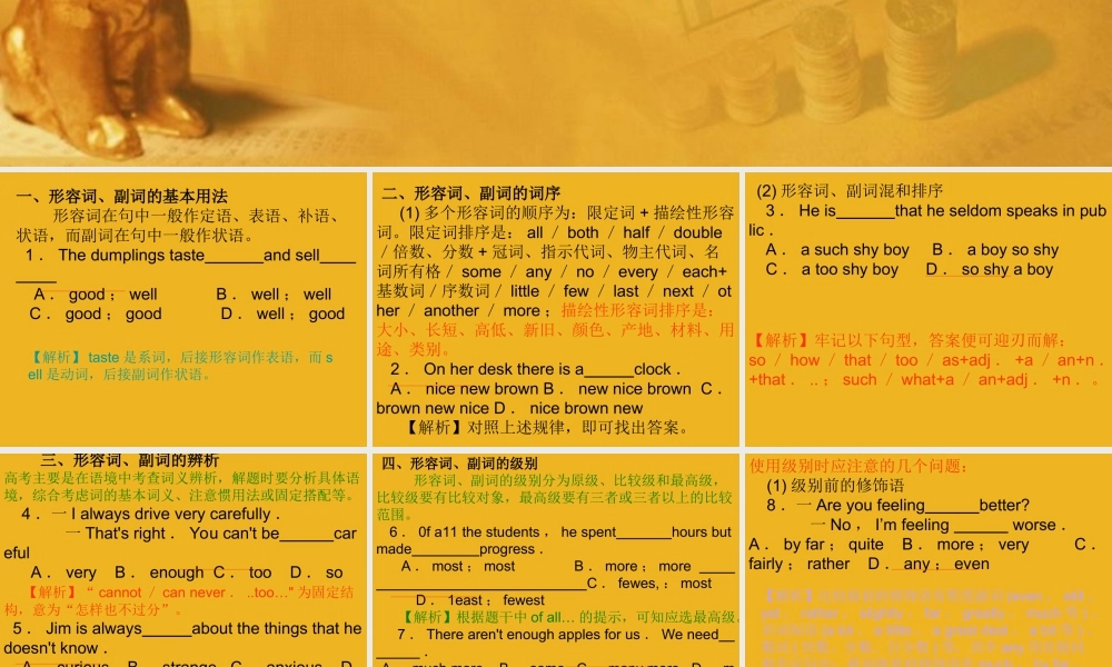 中考英语语法考点石专题复习22 课件