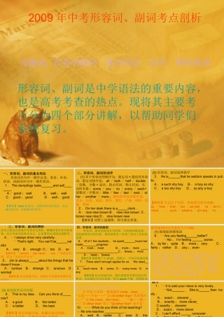 中考英语语法考点石专题复习22 课件