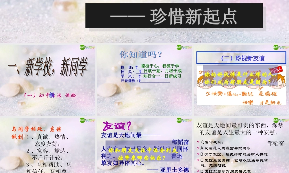 七年级政治上册 笑迎生活课件 人教新课标版 课件