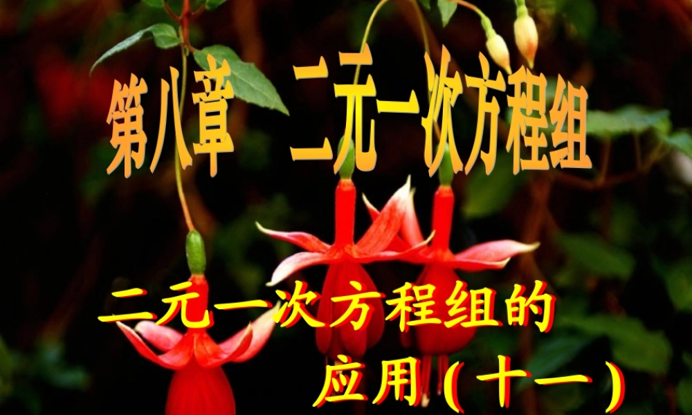 8.3 二元一次方程组的应用(10) 广东省七年级数学(第八章 二元一次方程组)(二元一次方程组的应用)全套课件